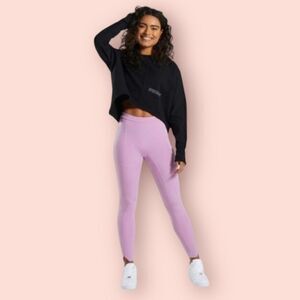 Gymshark Ori Pastel Grape Pink Leggings 7/8 Length Buttery Soft Sz M
